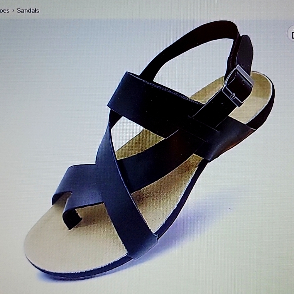 HARSSIDANZAR Men's Black Genuine Leather Sandals Tough & Chic EUR 44 US 11 NEW…
